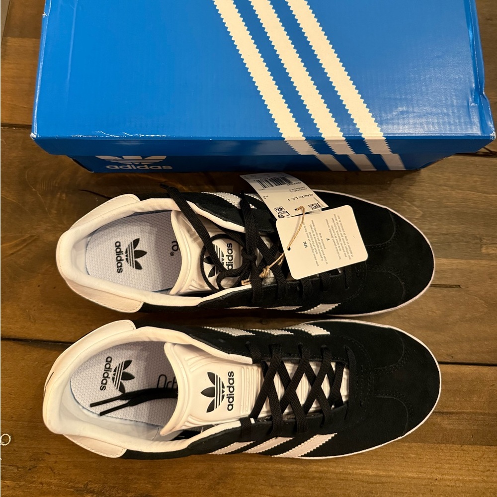 Adidas kids Black and White gazelles